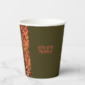Dunkelgrünes Abendessen Herbstfest Glückwunsch Tha Pappbecher (Vorderseite)