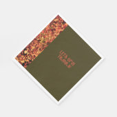 Dunkelgrünes Abendessen Herbstglücklich Dank geben Serviette (Ecke)