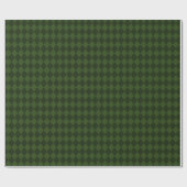 Dunkelgrünes Argyle-Geschenkpapier Geschenkpapier (Flach)