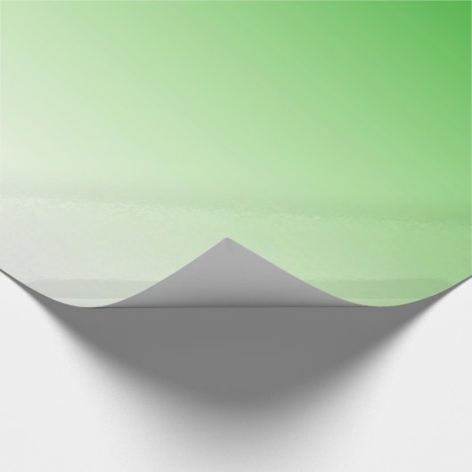 Dunkelgrünes bis leicht grünes Umhüllungspapier Geschenkpapier (Ecke)