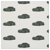 Dunkelgrünes C6 Corvette Handgezeichnetes Sketch-G Stoff (Muster)