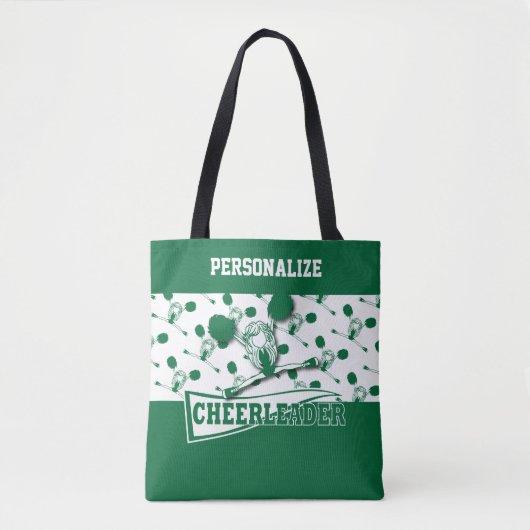Dunkelgrünes Cheerleader Mädchen Tasche (Vorderseite)