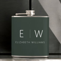 Dunkelgrünes Elegant Moderner Minimalistischer Mon