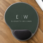 Dunkelgrünes Elegant Moderner Minimalistischer Mon Gel Mousepad<br><div class="desc">Aktualisieren Sie Ihren Arbeitsbereich mit unserem Classic Elegant Modern Minimalistisch Monogram Mouse Pad. Dieses raffinierte Mauspad verbindet zeitlose Eleganz mit zeitgemäßem Minimalismus und verleiht Ihrem Schreibtisch eine Touch Raffinesse. Mit viel Liebe zum Detail gestaltet, ist dieses Mauspad mehr als nur ein funktionelles Zubehör; es ist eine personalisierte Aussage. Das individuell...</div>