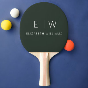 Dunkelgrünes Elegant Moderner Minimalistischer Mon Tischtennis Schläger