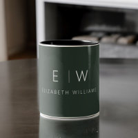 Dunkelgrünes Elegant Moderner Minimalistischer Mon