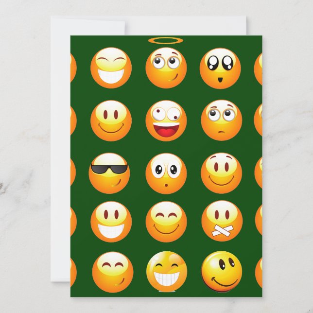 dunkelgrünes Emoji (Vorderseite)