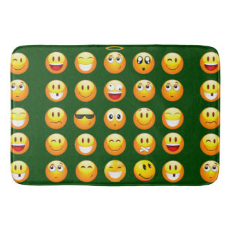 dunkelgrünes Emoji-Badematte Badematte