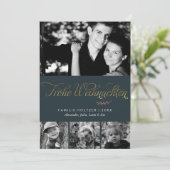 Dunkelgrünes Frohe Weihnachten Foto (Stehend Vorderseite)