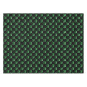Dunkelgrünes funkelnd Kleeblatt auf schwarz Tischdecke (Vorderseite (Horizontal))