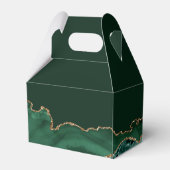 Dunkelgrünes Gold Bar Mitzvah Personalisiertes Par Geschenkschachtel (Rückseite)