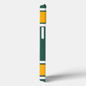 Dunkelgrünes Gold und weißer Sportstreifen Case-Mate iPhone Hülle (Rückseite / Rechts)