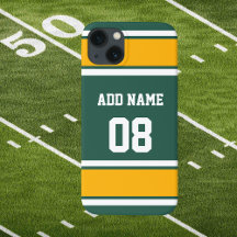 Dunkelgrünes Gold und weißer Sportstreifen