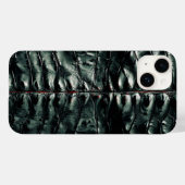 Dunkelgrünes Krokodil-Skin-iPhone 14 Fall Case-Mate iPhone Hülle (Rückseite (Horizontal))