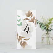 Dunkelgrünes Leaf und Schmetterling Tabelle (Stehend Vorderseite)