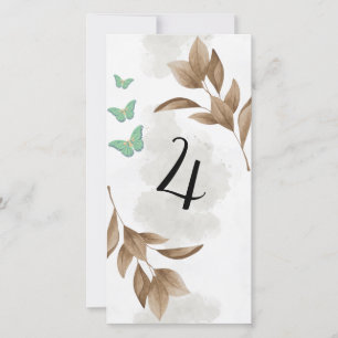 Dunkelgrünes Leaf und Schmetterling Tabelle