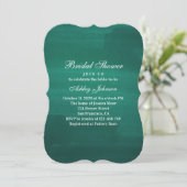 Dunkelgrünes modernes Brautparty. Einfache Smaragd Einladung (Stehend Vorderseite)