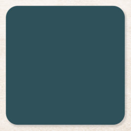 Dunkelgrünes Monochrome Solid Color Elegantes Budg Rechteckiger Pappuntersetzer