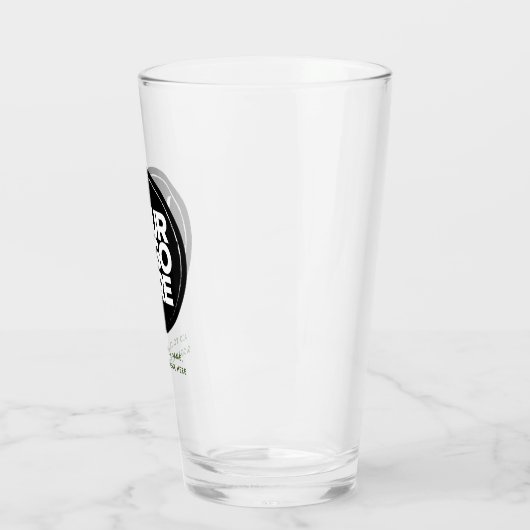 Dunkelgrünes Personalisiertes Logo und Bierbrille Glas (Links)