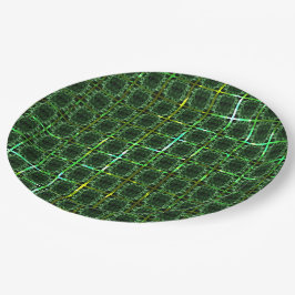 Dunkelgrünes 'Schach', gelbgrünes oder chromes Git Pappteller