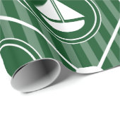 Dunkelgrünes SeeSegelboot Geschenkpapier (Rolleneckpunkt)