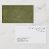 Dunkelgrünes strukturiertes gebürstet wie visitenkarte (Vorne/Hinten)