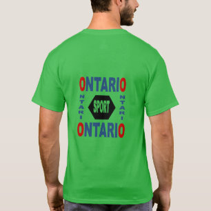 Dunkelgrünes T-Shirt mit Männerklee ONTARIO SPORT