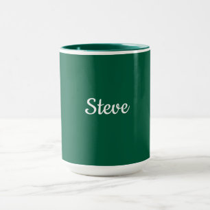 Dunkelgrünes Template, weißer Text, Tasse