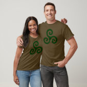 Dunkelgrünes Triskele T-Shirt (Unisex)