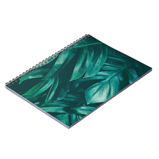 Dunkelgrünes, tropisches Dschungelwald. Notizblock (Linke Seite)