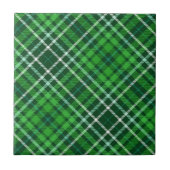 Dunkelgrünes u. Waldgrün-kariertes Muster Fliese (Vorderseite)