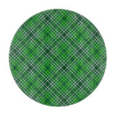 Dunkelgrünes u. Waldgrün-kariertes Muster Schneidebrett (Vorderseite)