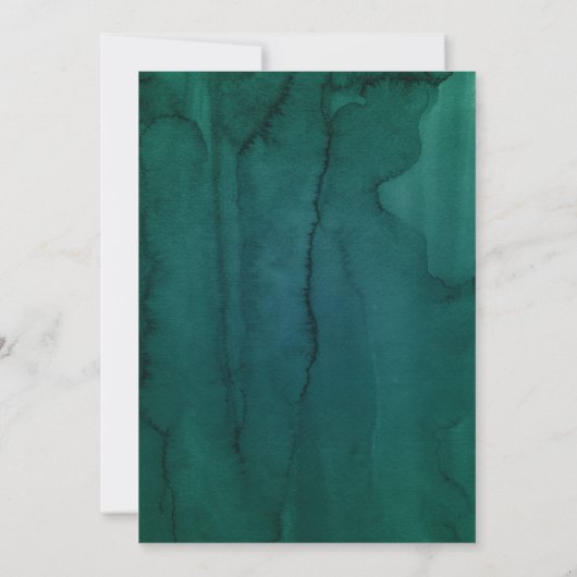 Dunkelgrünes und rosa Bohemisches Brautparty Einladung (Rückseite)