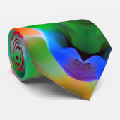 Dunkelgrünes und rotes Relief und Tiefe Krawatte (Gerollt)