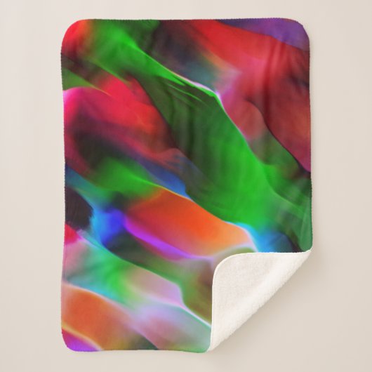 Dunkelgrünes und rotes Relief und Tiefe Sherpadecke (Vorderseite)