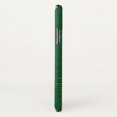 Dunkelgrünes Vintages Imitat Leather Case-Mate iPhone Hülle (Hinten/Rechts)