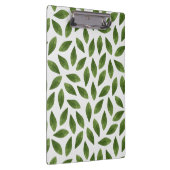 Dunkelgrünes Wasserfarbenmuster für Blätter Klemmbrett (Rechts)