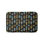 Dunkelgrunge-Kaktus-Muster Badematte (Vorderseite)