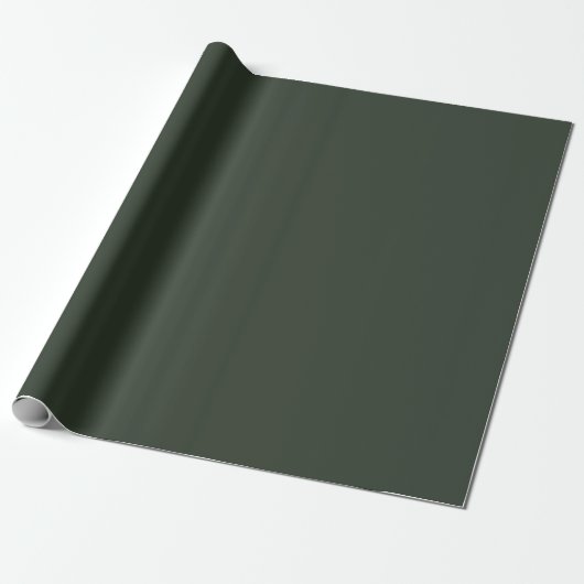 Dunkelgrünlich Grau Pop Of Color Geschenkpapier (Ungerollt)