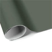 Dunkelgrünlich Grau Pop Of Color Geschenkpapier (Rolleneckpunkt)