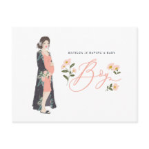 Dunkelhaarige Mama, um eine Baby-Dusche zu sein, l