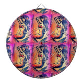 dunkelhaarige Meerjungfrau Dartscheibe (vorne)