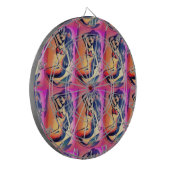 dunkelhaarige Meerjungfrau Dartscheibe (Vorderseite Links)