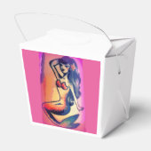 dunkelhaarige Meerjungfrau Geschenkschachtel (Rückseite)