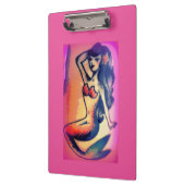 dunkelhaarige Meerjungfrau Klemmbrett (Links)