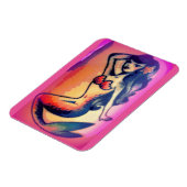 dunkelhaarige Meerjungfrau Magnet (Linke Seite)