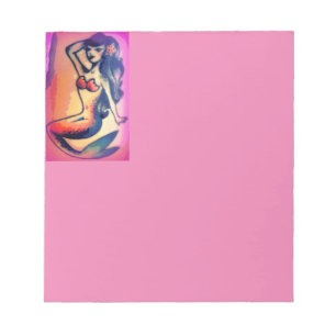 dunkelhaarige Meerjungfrau Notizblock