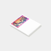 dunkelhaarige Meerjungfrau Post-it Klebezettel (angewinkelt)