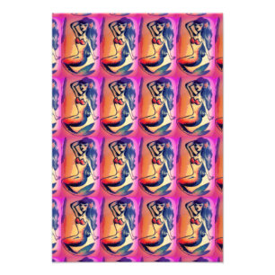 dunkelhaarige Meerjungfrauschönheiten Fotodruck