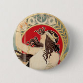 Dunkelhaarige Schönheit mit Frucht Button (Vorderseite)